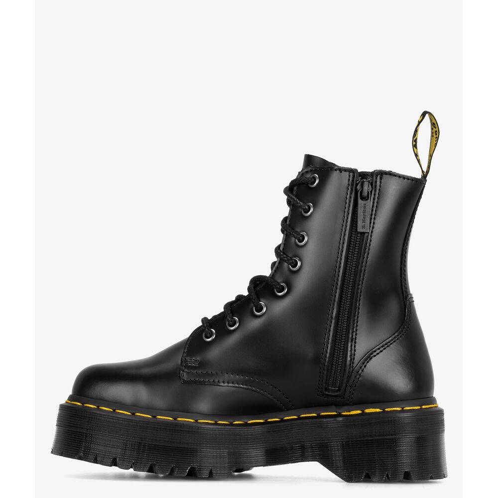 Dr. Martens Jadon Boot Smooth Leather Platforms - Women black leather sz 6 $210 - Picture 2 of 9
